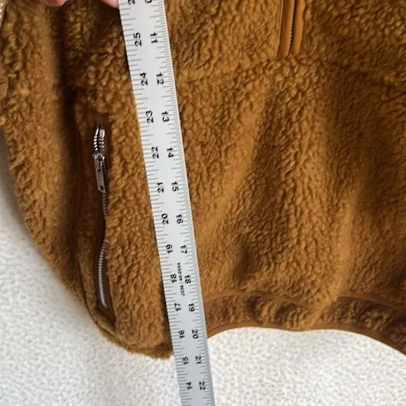 Madewell Faux Sherpa Kokomo Pullover Womens XS Camel - Picture 5 of 8